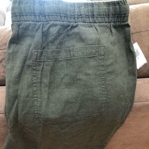 Linen old navy army green pants